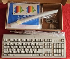 AppleDesign Keyboard M2980 Vintage 1996 Apple ADB Beige w/ Mic Box Manuals NOS