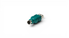 USB Type A Female to PS2 Mini DIN6 Male Mouse Adapter C2G Compatible - Green