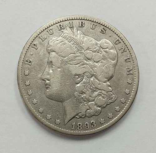 1893-CC Silver Dollar Fine Details Cleaned