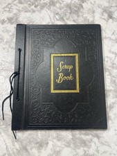 Vintage Antique Scrapbook Black And Gold Empty Unfinished Photo Album