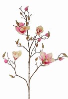 Artplants KüNstliche Magnolie Lora, Creme-Rosa, 110Cm, Ø10-12Cm