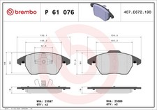 FOR BREMBO P 61 076 HAM PADS. FRONT PEUGEOT 307 03- 2.0HDI