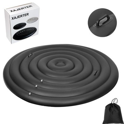 Inflatable Hot Tub Cover Round 48in to 72in Spa Cover, black with handle 