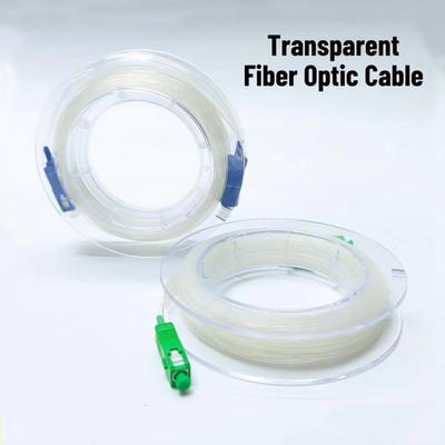 Indoor Transparent Fiber Optic Cable G657A2 SC UPC APC Invisible SM SX Jumper