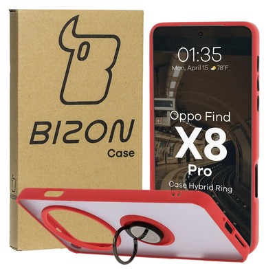 Handyhülle mit Fingergriff für Oppo Find X8 Pro Bizon Case Cover Getönt / Rot