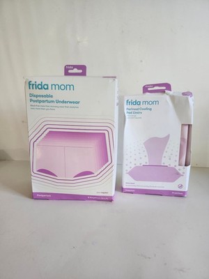 Frida MomBoyshort Briefs Grey 8-Pk Postpartum Regular & Perineal Cooling Liners