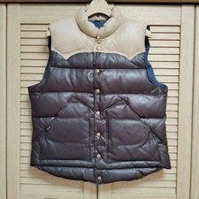 Studio D'Artisan Leather Reversible Down Vest L Used JAPAN