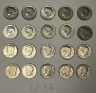 1965-1969 Kennedy 40% Silver Half Dollars Lot Of 20 Mixed Dates Mints K2