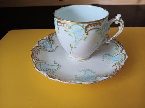 Vintage T&V  Tea Cup and Saucer in Florence pattern