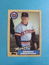 Sparky Anderson 1987 Topps Baseball Card # 218 J8763