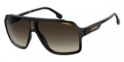 New Carrera Man Rectangle Sunglasses CARRERA 1030/S 0807/HA Black/Brown 62mm