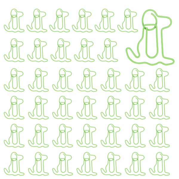 40 StüCk BüRoklammern, Hundeform FüR SüßE Lesezeichen, GrüN-image