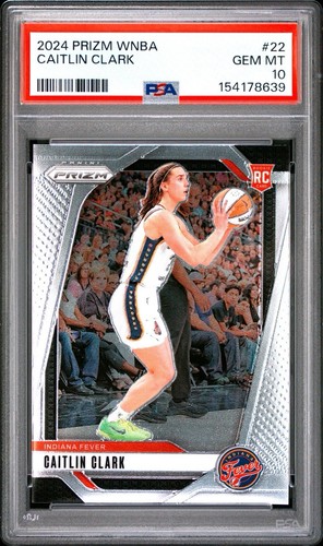 2024 Panini Prizm WNBA 22 Caitlin Clark Indiana Fever RC Rookie PSA 10 GEM MINT