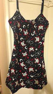 Killstar Lil Vampurr Skater Dress Vampire Cat Goth Mini Dress