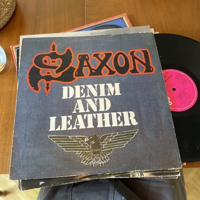 Vinyl 12'' LP - Saxon - Denim And Leather - First Press - decent con