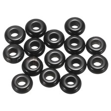 15pcs Natural Stone Beads 5x10mm Large Hole Craft Beads, Black