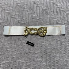 Bebe white elastic interlocking belt size M/L...
