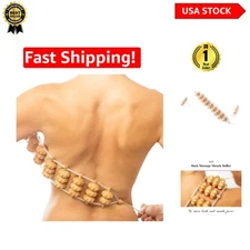 47.2-Inch Natural Wood Multi-Functional Back Massager & Skin Therapy Tool