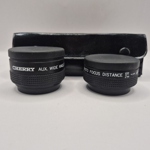 Cherry Aux Wide Angle & Telephoto Lenses 6' Focus Distance C35MF Original Case