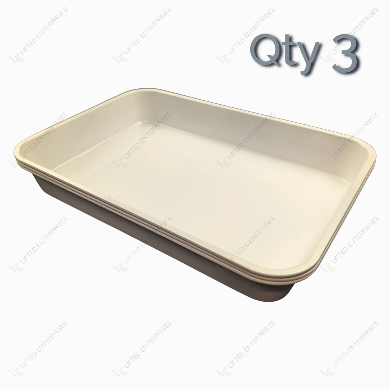 3 Piece White Ceramic Roaster & Cake Pan Set – 8x12 Steel Nonstick Bakeware
Opens in a new window or