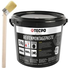 TECPO REIFENMONTAGEPASTE SCHWARZ 5 kg REIFEN MONTAGE-PASTE WAX + MONTAGEPINSEL