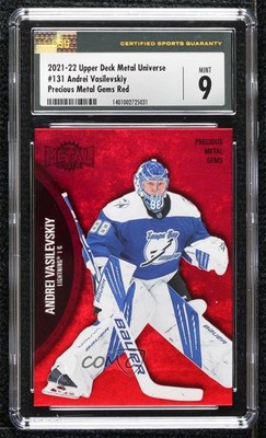 2021 Skybox Metal Universe Alternate Jersey PMG Red /100 Andrei Vasilevskiy 0d5s