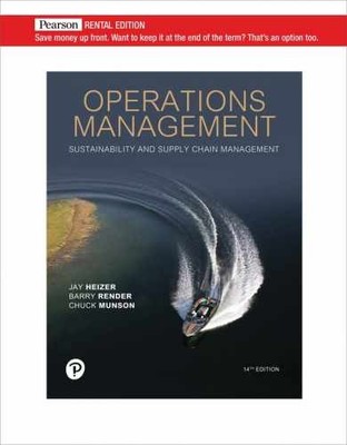 Operations Management: Sustainability and - Paperback, by Jay Heizer - Very Good