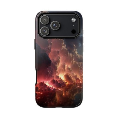 Phone Ink - iPhone/Galaxy/Pixel - Tough Case - Intense Fiery Sky Clouds
