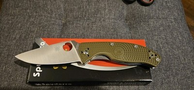 SPYDERCO BLUERIDGE EXCLUSIVE TENACIOUS LINER LOCK KNIFE 8Cr13MoV FRN OD GREEN