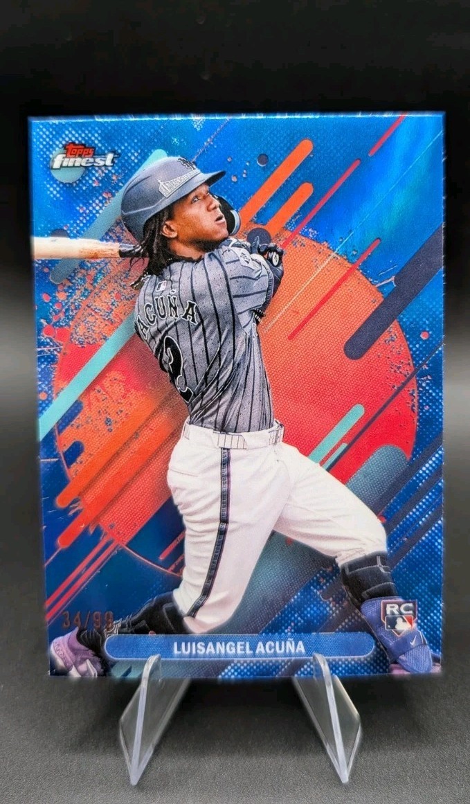 2025 Topps Finest Baseball - LUISANGEL ACUNA (RC) /99 Rare Blue Refractor #211