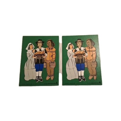 Judy Instructo Wood Puzzles Vintage 1981  Thanksgiving 20 Pcs Made USA Set Of 2