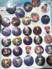 30 pcs Cartoon Anime Brooches Lapel Pins Badge on Backpack Accessories 45 MM