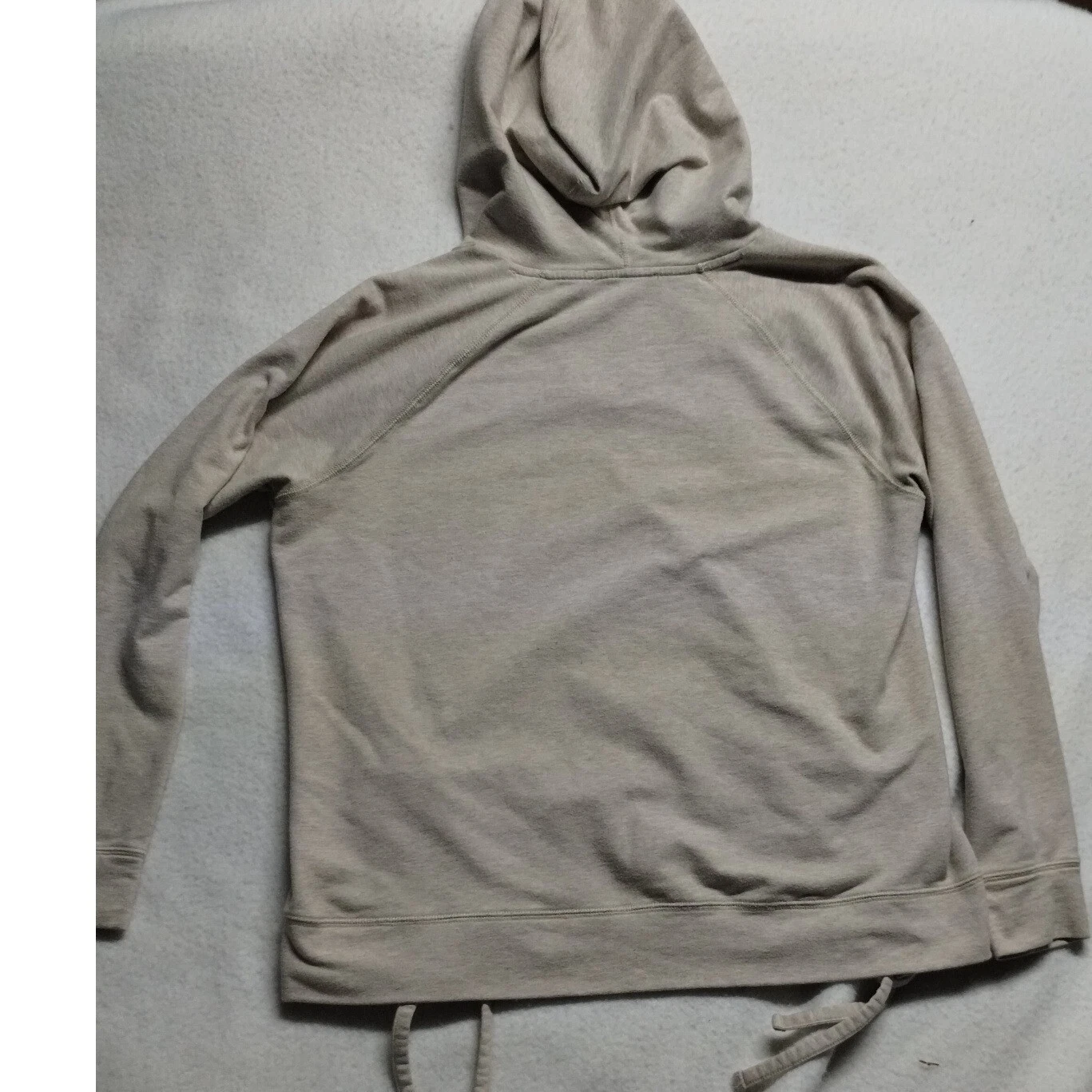 Felpa donna Michael Kors con cappuccio pullover stringato coulisse casual beige taglia M