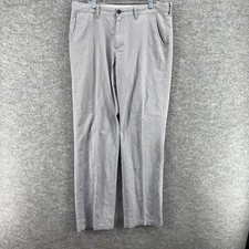 Repreve Dress Pants Men 36*34 Gray Mid Rise Pleated Straight Pockets Cotton