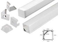 2M Led Eckprofil Eckschiene Winkelprofil Aluprofil Aluschiene Eckige Abdeckung
