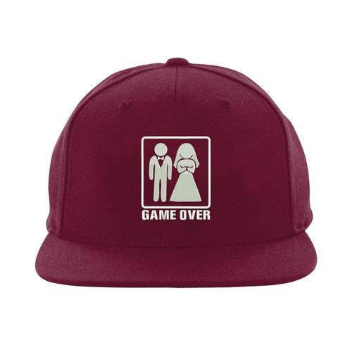 Embroidered Married Game Over Logo Snapback, Funny Bachelor party, Stag Do Party - Picture 4 of 4