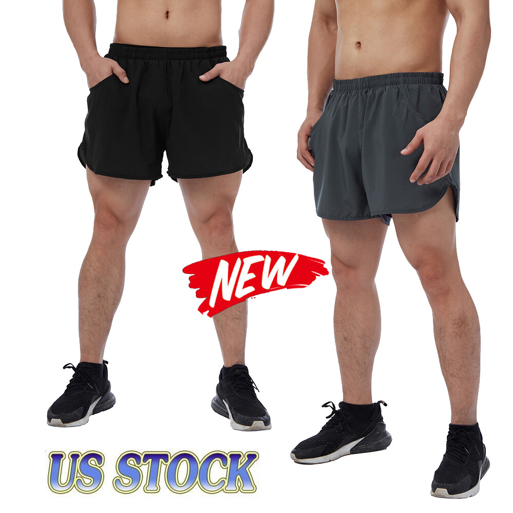 Men's Athletic Workout Shorts – Breathable Quick-Dry Gym Shorts With Elastic Waist & Pockets For Running, Training, Sports