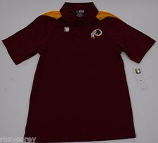 NFL Team Apparel Washington Redskins Maroon Polo Golf Shirt Size Small NWT