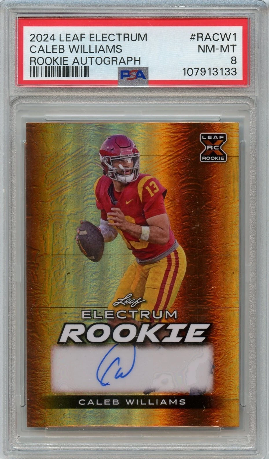Caleb Williams Leaf Electrum Rookie Autographs #RACW1 Base
