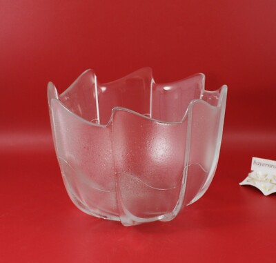 Rosenthal Glas, Eistau - Designer Schale / Schüssel D. 18 cm. Nanny Still