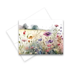 12 All Occasion Greeting Cards Blank with Envelopes - Wildflower Notecards