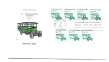 2123 3.4c School Bus 1920s Transportation series, Farnam, HF, FDC 