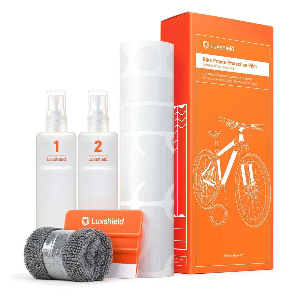 Luxshield Fahrrad Lackschutzfolie 21-teiliges Rahmen-Set - Transparent glänzend - Bild 1 von 4
