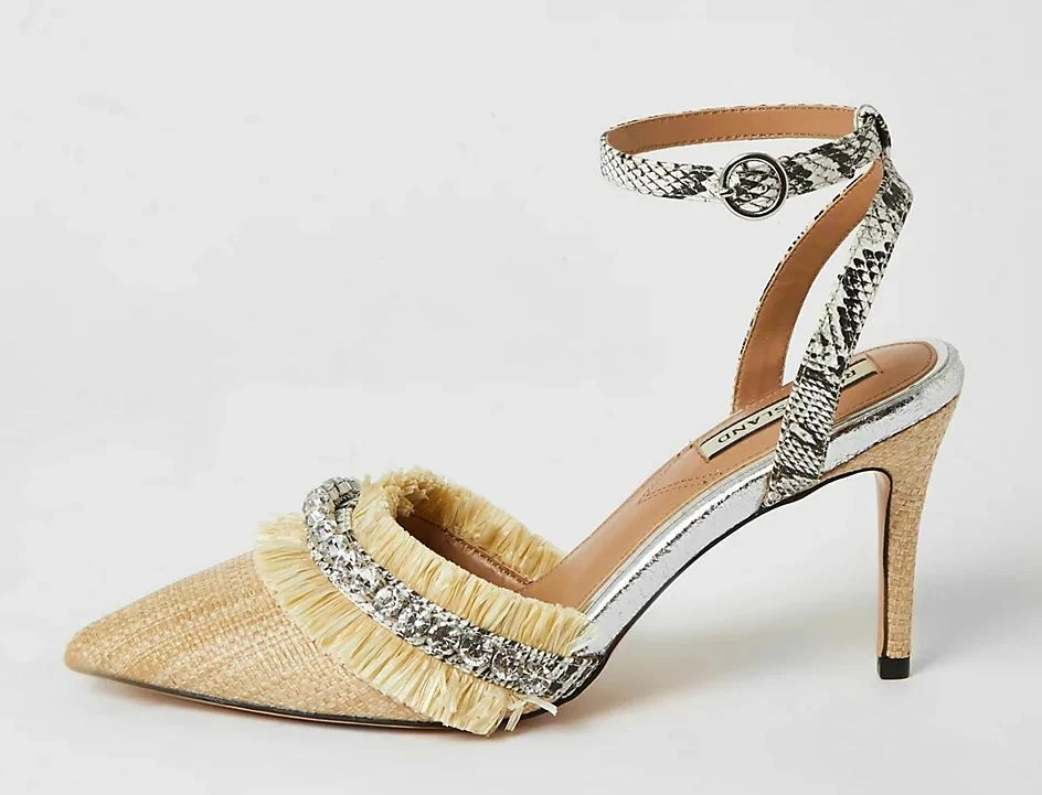 River island shop diamante shoes