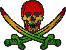 Pirate Sticker Jack Rackham Calico Flag Country BOL Bolivia