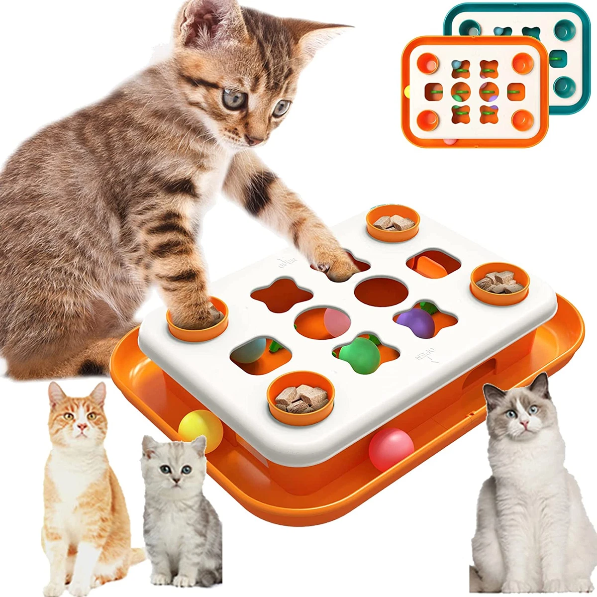 Kugobarne Cat Puzzle Toys, Interactive Cat Toy, Cat Play Toy Cat Puzzle  Interact