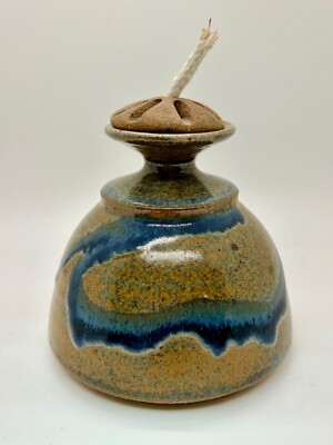 Pottery Hand Thrown Ceramic Burner Oil Lamp Vase | eBay