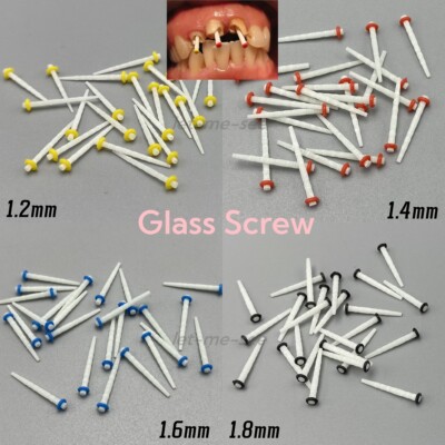 Dental Fiber Post Glass Screw Teeth Restorative Posts 1.2/1.4/1.6/1.8mm ...