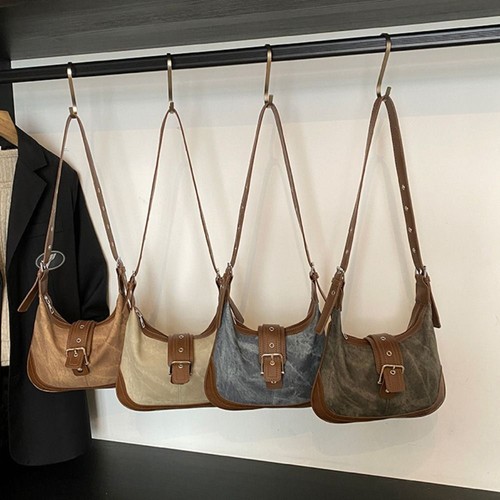 Vintage Hobo Shoulder Bag For Women Small Crescent Crossbody Bag Minority Design - Picture 3 of 16