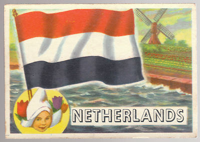 Niederlande A&BC Flaggen der Welt Kaugummi Karte #76 